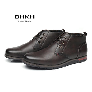 BHKH Faux Leather Casual Boots