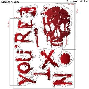 Halloween Bloody Wall Stickers Decorations