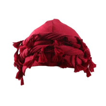 Burr Trim Twisted Tail Fringe Cotton Bandana Hat
