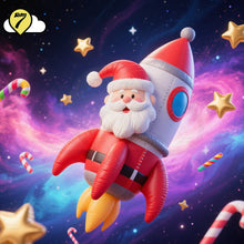 10FT Giant Christmas inflatable Santa Claus with Rocket