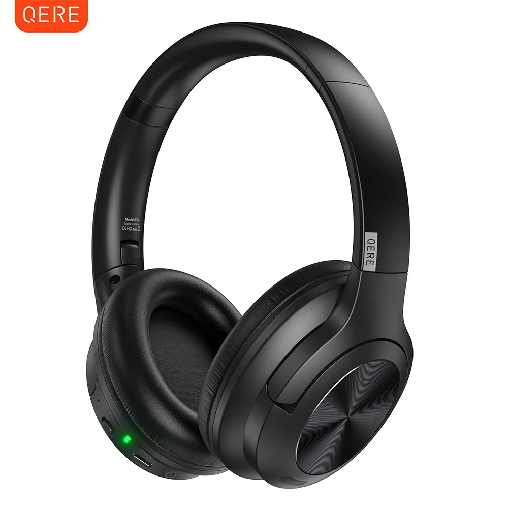 Wireless Bluetooth QERE E80 5.3 ANC Noise Cancellation Hi-Res Audio Headphones
