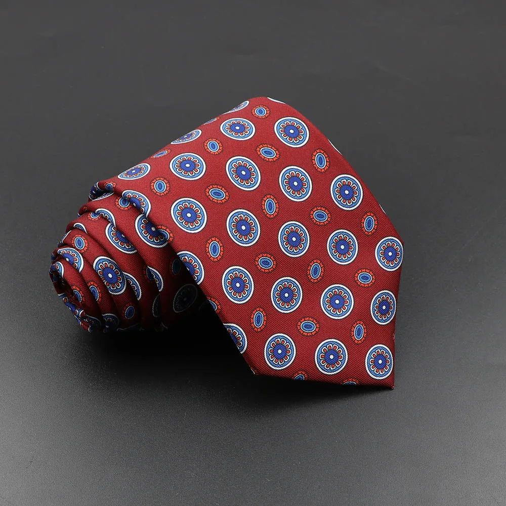 Silk 7.5cm Soft Colorful Novelty Necktie