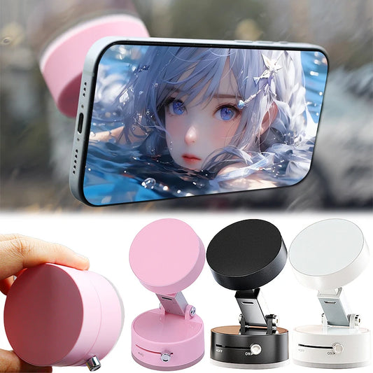 Double Sided Hands-Free Vacuum Adsorption Magnetic Suction Cup Phone Mount