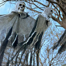 Halloween Hanging Skeleton Ghost Decoration Ghost with LED String Lights
