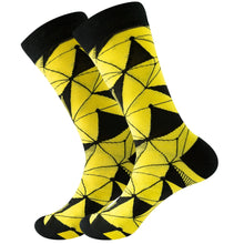 Happy Colorful Striped Argyle Geometric Print Socks