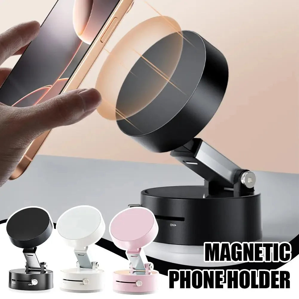 Double Sided Hands-Free Vacuum Adsorption Magnetic Suction Cup Phone Mount