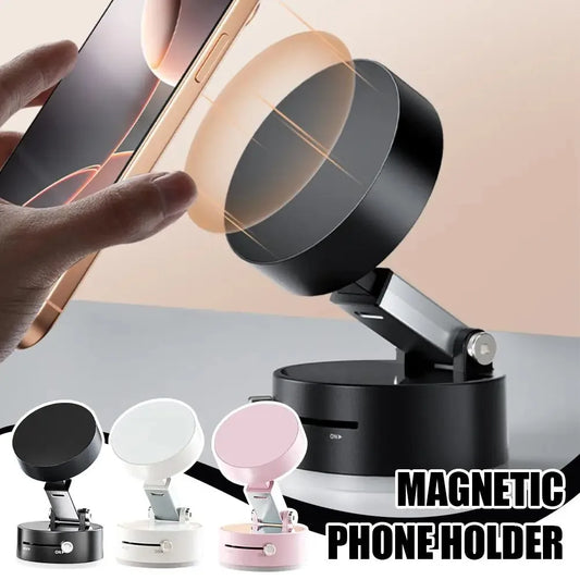 Double Sided Hands-Free Vacuum Adsorption Magnetic Suction Cup Phone Mount