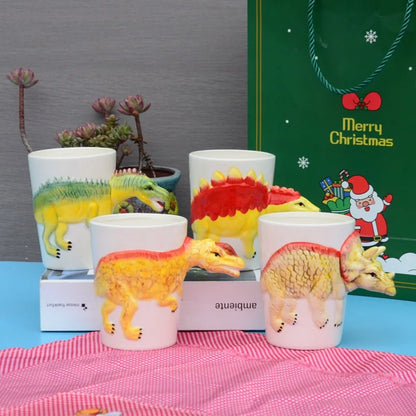 Cartoon 3D Ceramic Cute Dinosaur Shaped Animal Cup