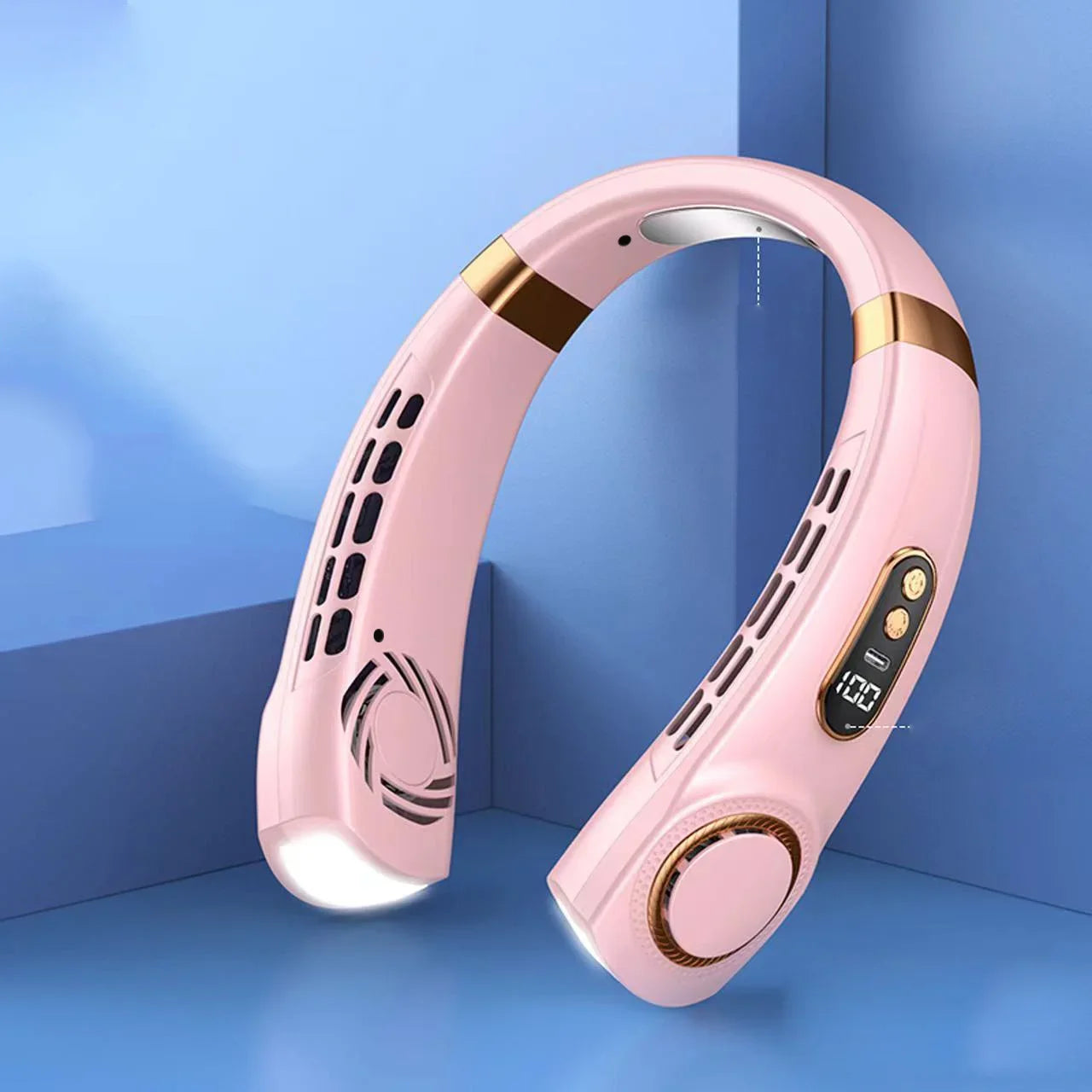 JKUOO Rechargeable Personal Portable Hands Free Neck Fan
