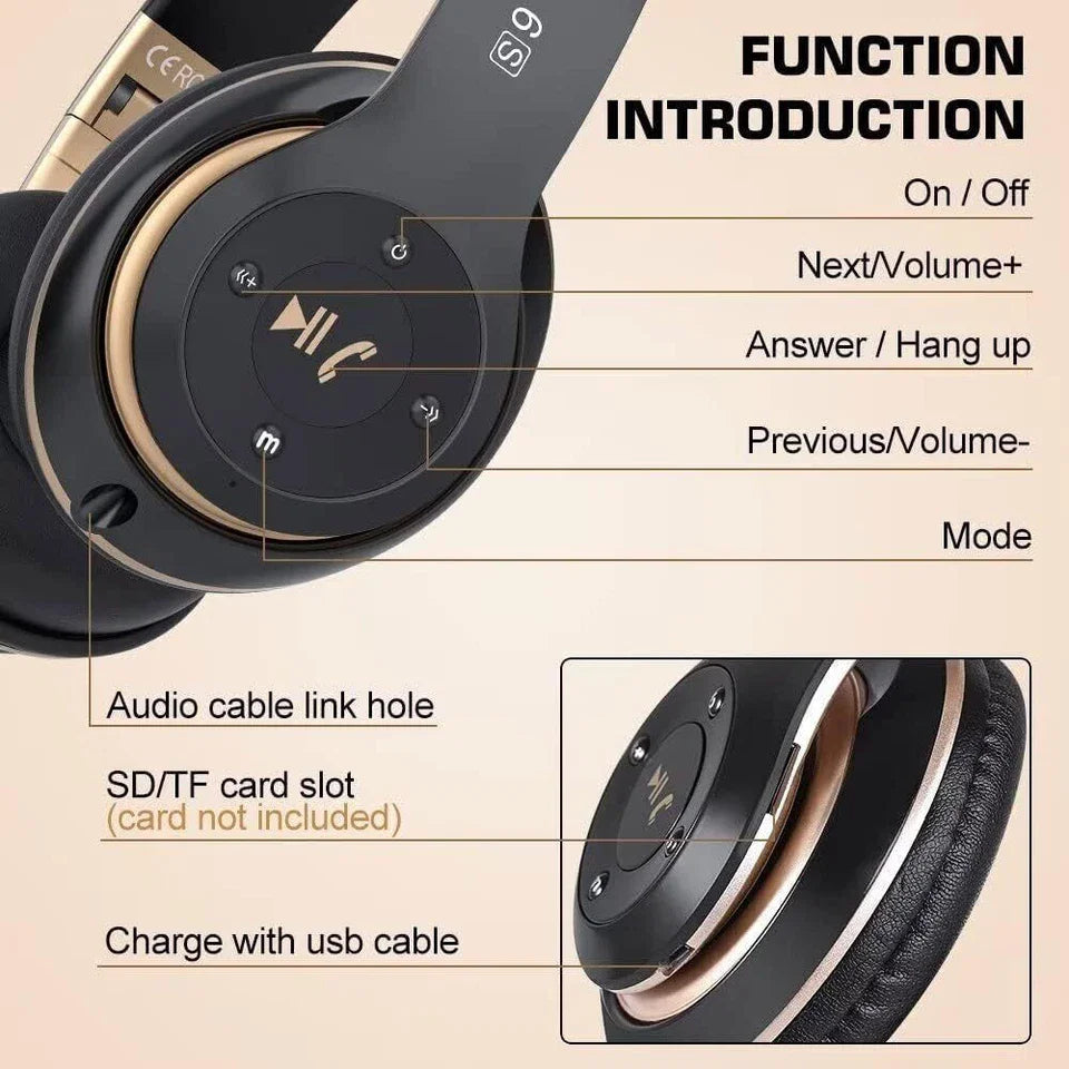 Wireless Bluetooth Noise Cancelling Stereo Earphones