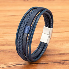 XQNI Hand-Woven Leather Multilayer Bracelet