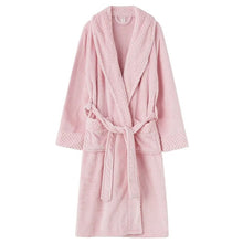 Warm Long Coral Velvet Thick Bathrobes