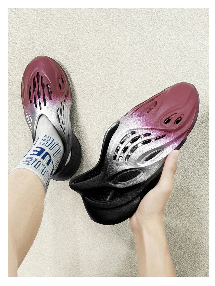 Beach Hole Anti Slip Tie Dyed Designer Shoes