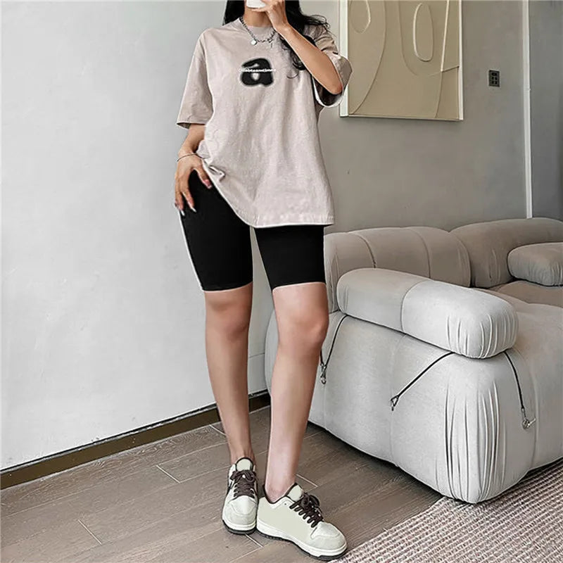 High Waist Casual Tight Shorts For Women