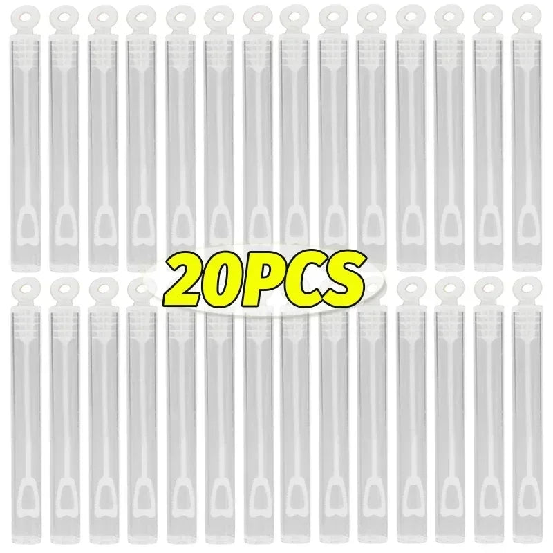 48/10pcs Colorful Empty Bubble Bottle &  Liquid Wand