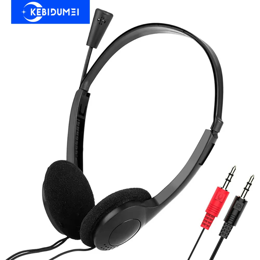 Wired Operator Retractable Headset with Microphone