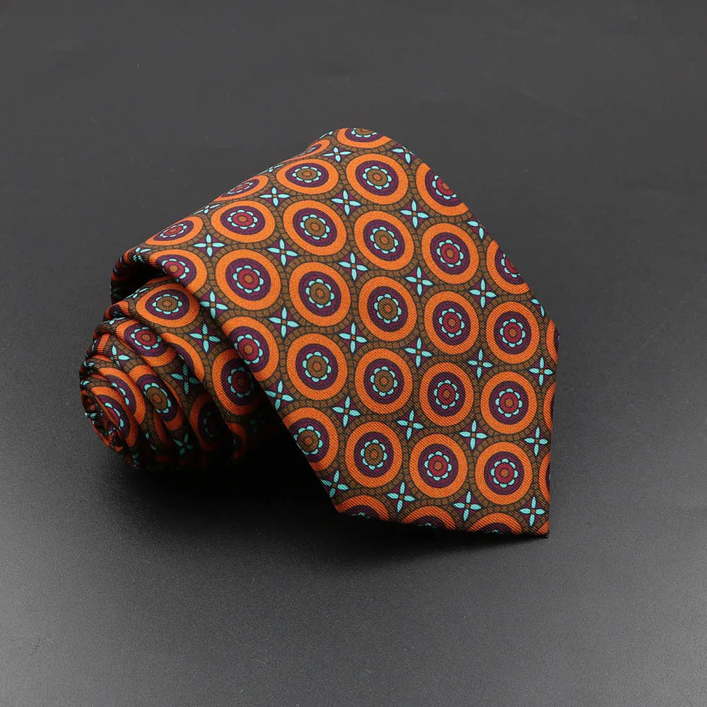 Silk 7.5cm Soft Colorful Novelty Necktie