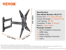 VEVOR Full Motion TV Mount Fit for Most 26-90in TVs Swivel Tilt Horizontal Adjustment