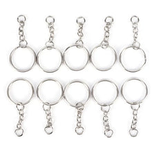 Silver Plated Metal Blank Keychains