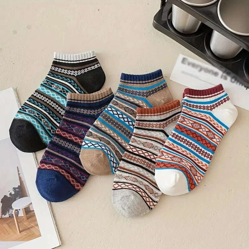 5 Pairs Japanese Vintage Ankle Socks