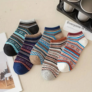 5 Pairs Japanese Vintage Ankle Socks