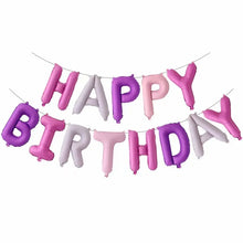 13pcs Happy Birthday Decoration Balloons Pink Blue Letter Foil Ballons Set Birthday Party Decor Air Globos Balony Anniversaire