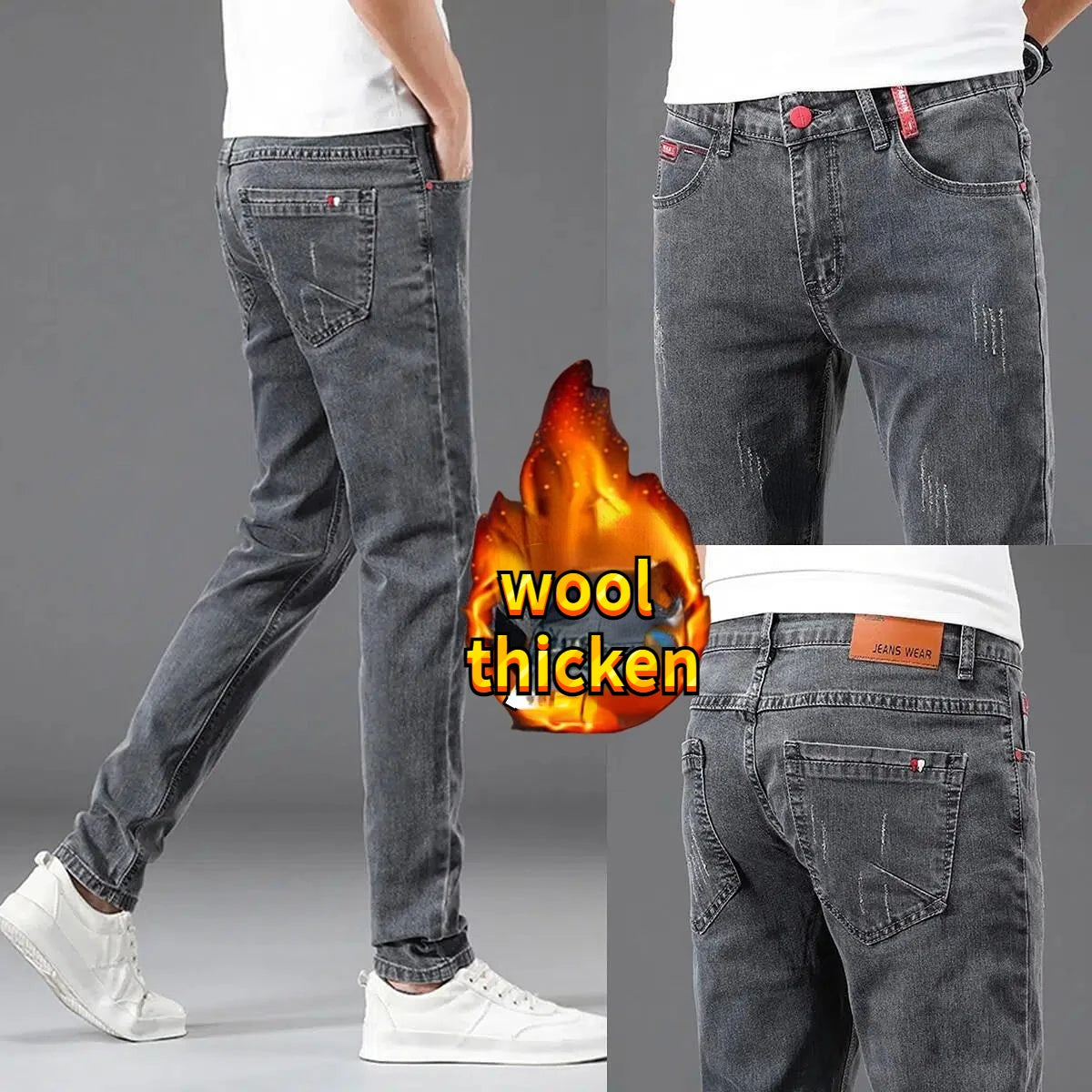 Brushed Fleece Thermal Slim Fit Jeans