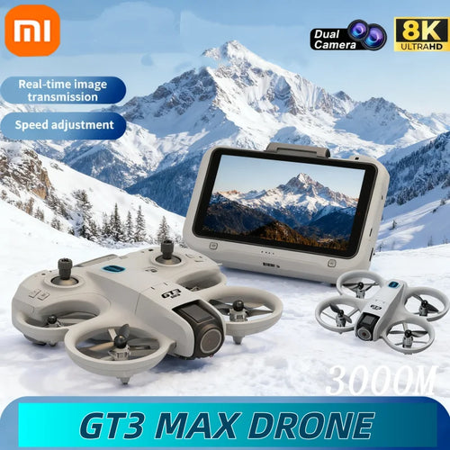 Xiaomi GT3 MAX 8K HD Mini Foldable LED Dual Camera Motor Intelligent Obstacle Avoidance Quadcopter