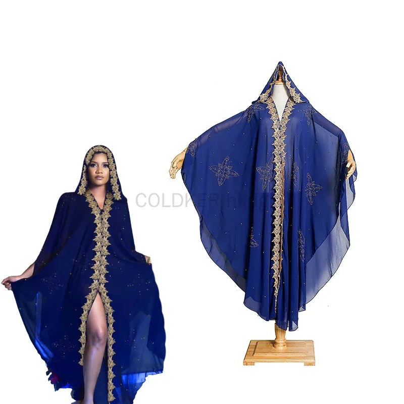 Muslim Chiffon Maxi Kaftan Dress