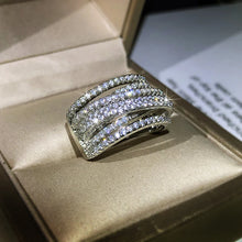 Huitan Micro Paved Cubic Zirconia Modern Design Ring