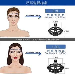 Foldable Anti-Fog Snorkel Mask with Full Dry Top System