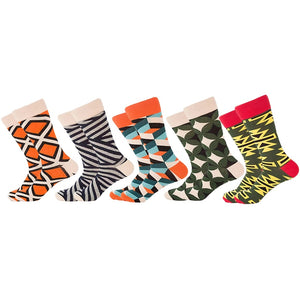 Multiple Pairs Geometric Print Socks