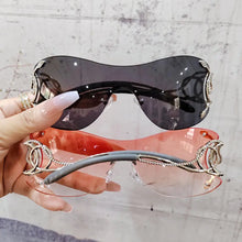 KLASSNUM Rimless Stylish Gradient Lens Metal Frame Eyewear