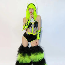 Fluorescent Color Cake Legs Stage Performance Wear