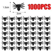 Mini Black Plastic Fake Spiders