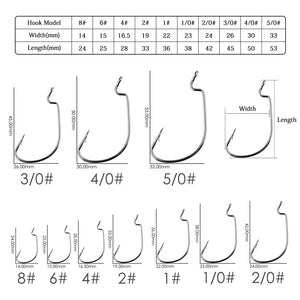 Aorace 10pc Fishing Hook Set