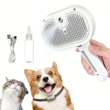 Cat Steam Brush Spray Hair Removal Comb for Shedding and Grooming