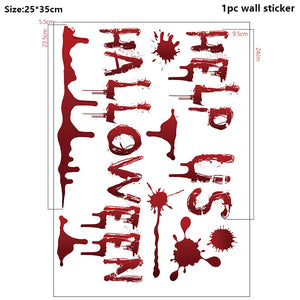 Halloween Bloody Wall Stickers Decorations