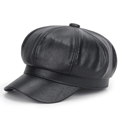 Faux Leather Adjustable Cap