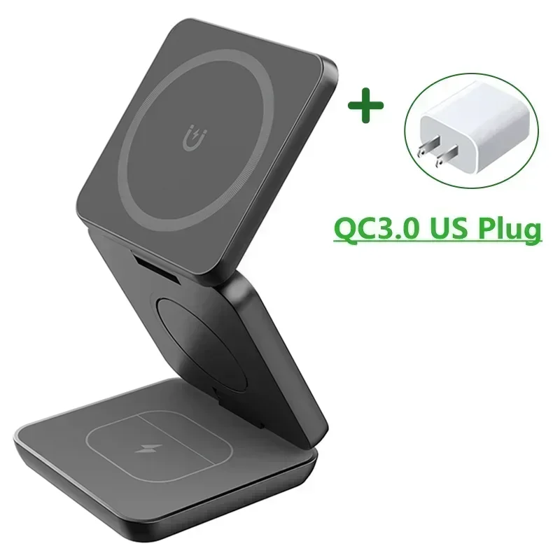3 In 1 Foldable Magnetic Wireless Charger Stand For iPhone