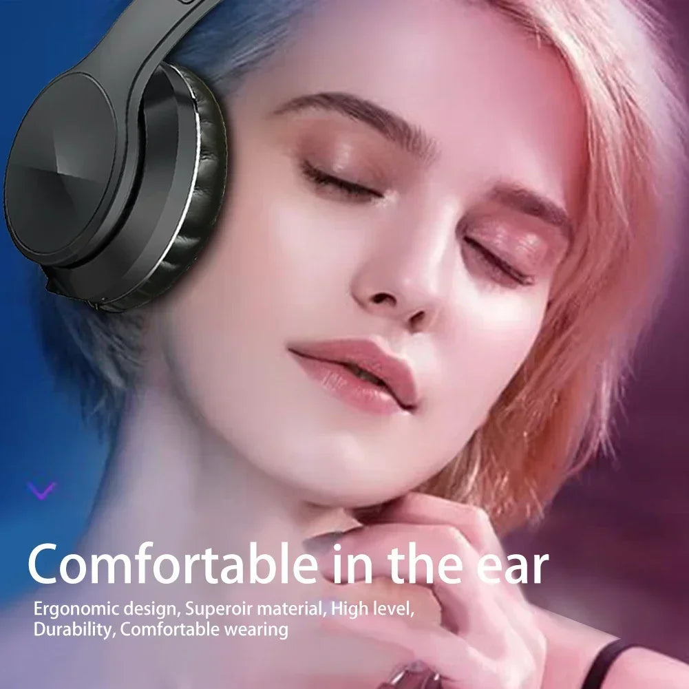 Foldable Bluetooth Earmuffs Headset with FM Radio TWS Wireless