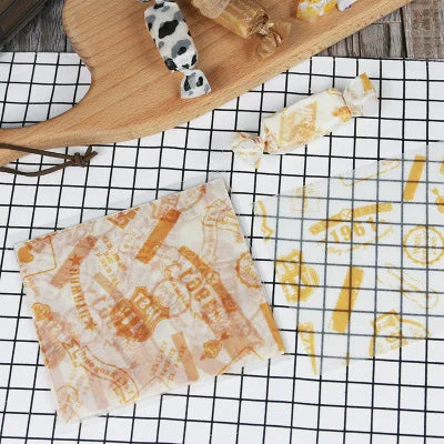 100Pcs Candy Wrappers Wax Paper Sheets