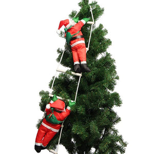 Santa Claus Climbing Ladder Hanging Christmas Tree Decoration