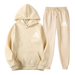 Hooded Top and Sweatpants Two-piece Set