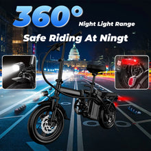 LELEKUAI 500W 20 MPH, 48V 10.4Ah Removable Battery, 14" Folding Electric Bike,