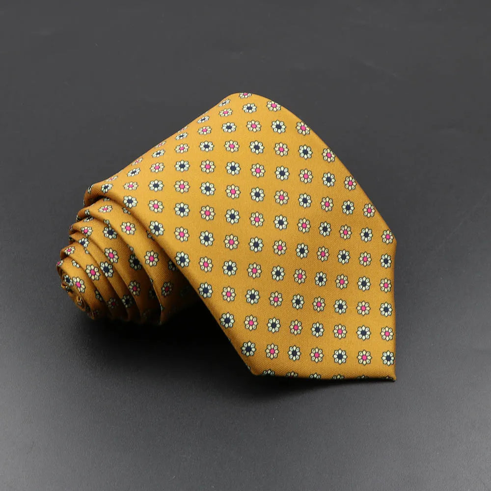 Silk 7.5cm Soft Colorful Novelty Necktie