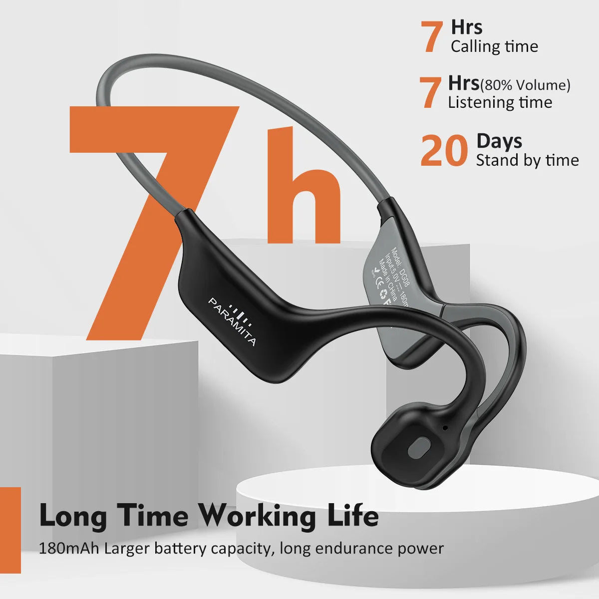 Classic DG08 Bone Conduction Headphone with MIC BT 5.3