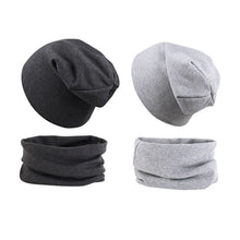 2pcs Soft Elastic Beanie Hat and Scarf Set