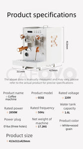CAFOVO K7Pro E61 Dual Boiler Commercial Espresso Machine with Flow Control PID Espresso Maker