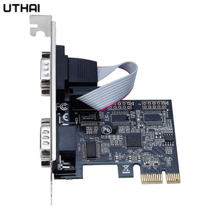 UTHAI Pcie To Two Serial Ports RS232 Interface Industrial Control Computer Expansion Card